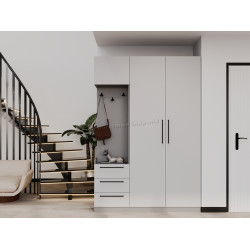 Antreu Bayro Serenity 3 sertare 150x220x52 stang (Light Grey/Asphalt Grey)