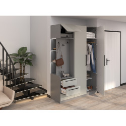 Прихожая Bayro Serenity 3 ящика 150x220x52 левый (Trend Grey/Asphalt Grey) Thumb