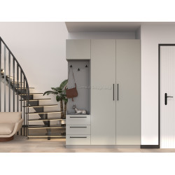 Antreu Bayro Serenity 3 sertare 150x220x52 stang (Trend Grey/Asphalt Grey)