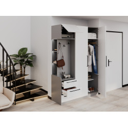 Antreu Bayro Serenity 3 sertare 150x220x52 stang (White/Asphalt Grey) Thumb