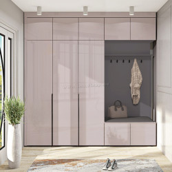 Прихожая Comfort Mebel Flex ВТ-4081 МДФ Loft 2.5m (Beige Velvet Gloss)