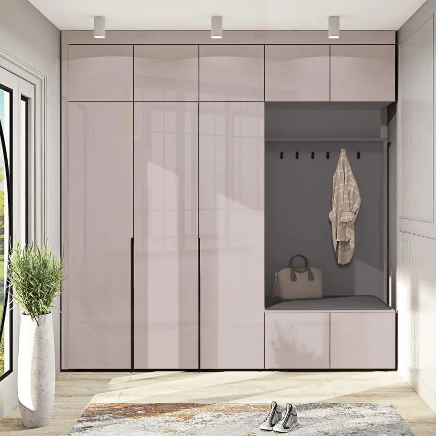Прихожая Comfort Mebel Flex ВТ-4081 МДФ Loft 2.5m (Beige Velvet Gloss)
