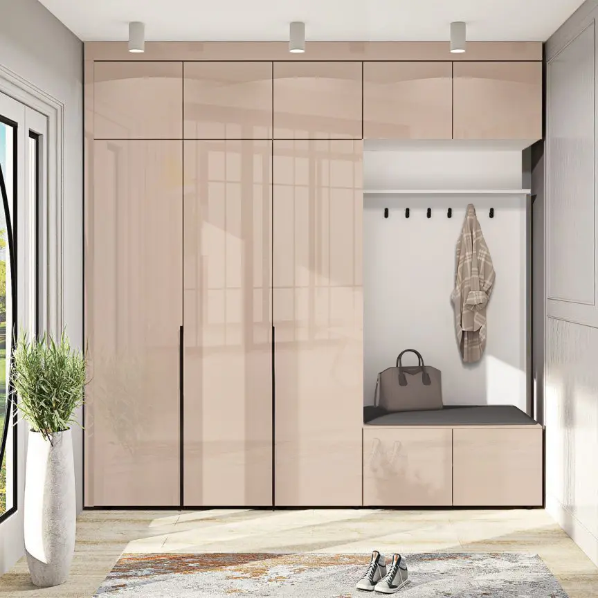 Прихожая Comfort Mebel Flex ВТ-4081 МДФ Loft 2.5m (Cappuccino Gloss)