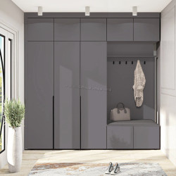 Прихожая Comfort Mebel Flex ВТ-4081 МДФ Loft 2.5m (Graphite Light Matte)