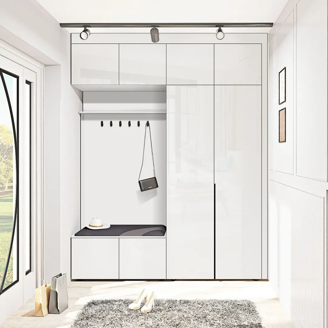 Прихожая Comfort Mebel Flex ВТ-4083 ДСП Eko 2.0m (White Gloss)