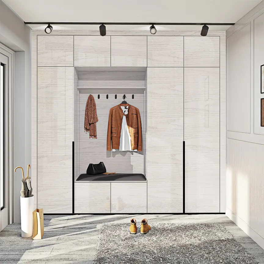 Прихожая Comfort Mebel Flex ВТ-4086 ДСП Eko 2.5m (Bleached Oak Gloss)