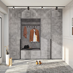 Прихожая Comfort Mebel Flex ВТ-4086 ДСП Eko 2.5m (Concrete Light Matte)
