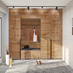 Прихожая Comfort Mebel Flex ВТ-4086 ДСП Eko 2.5m (Golden Oak Gloss)