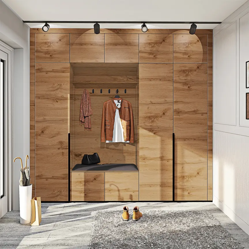 Прихожая Comfort Mebel Flex ВТ-4086 ДСП Eko 2.5m (Golden Oak Matte)