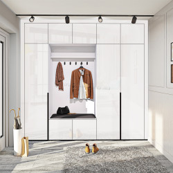 Прихожая Comfort Mebel Flex ВТ-4086 ДСП Eko 2.5m (White Gloss)