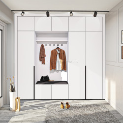Прихожая Comfort Mebel Flex ВТ-4086 ДСП Eko 2.5m (White Matte)