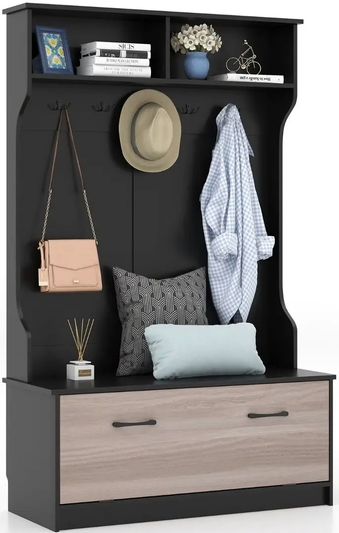 Прихожая Costway HU10448DK (Black)