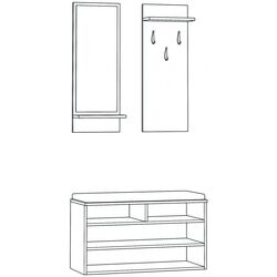 Прихожая Signal P-003 (White Mat/Gray) Thumb
