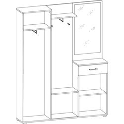 Прихожая Signal P-006 (Artisan Oak/White Mat) Thumb