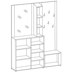 Прихожая Signal P-007 (Artisan Oak/White Mat) Thumb