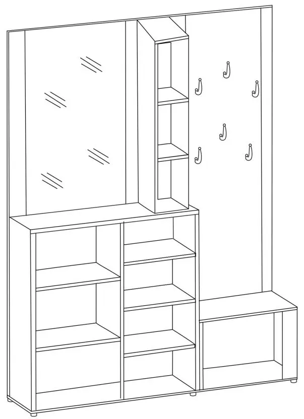 Прихожая Signal P-007 (Artisan Oak/White Mat) - 2