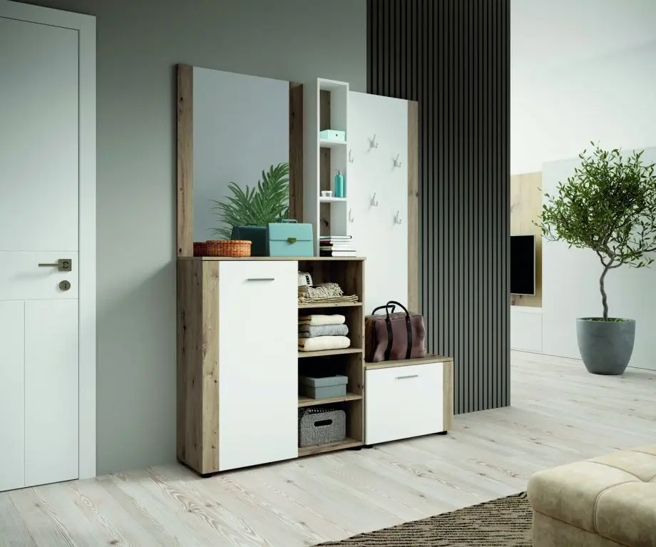 Прихожая Signal P-007 (Artisan Oak/White Mat) - 3