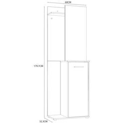 Antreu Fortuna Areel 60x179.7x32.3 (Artisan Oak/Concrete) Thumb