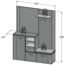 Antreu Fortuna Bogdan 155.2x200.3x41.6 (Sand Oak) Thumb