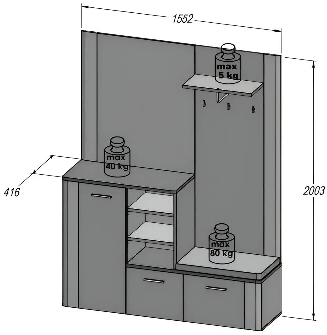 Antreu Fortuna Bogdan 155.2x200.3x41.6 (Sand Oak) - 6