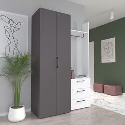 Прихожая Fortuna Constantin 134.2x207.8x51.7 (Grey/White)