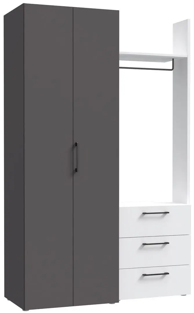 Прихожая Fortuna Constantin 134.2x207.8x51.7 (Grey/White) - 5