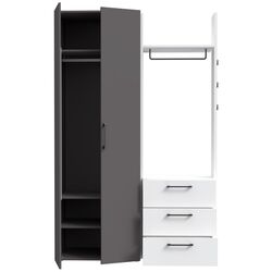 Прихожая Fortuna Constantin 134.2x207.8x51.7 (Grey/White) Thumb