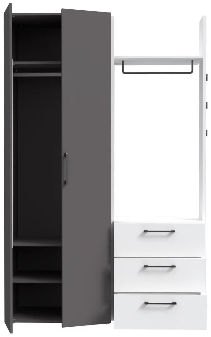 Прихожая Fortuna Constantin 134.2x207.8x51.7 (Grey/White) - 6