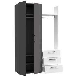 Прихожая Fortuna Constantin 134.2x207.8x51.7 (Grey/White) Thumb