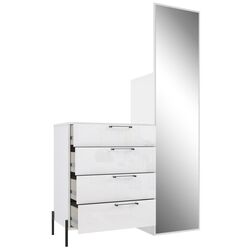 Прихожая Fortuna Elzzan 115.1x185.5x41.5 (White/White Gloss) Thumb