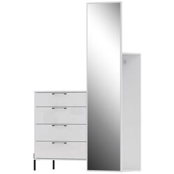 Прихожая Fortuna Elzzan 115.1x185.5x41.5 (White/White Gloss) Thumb