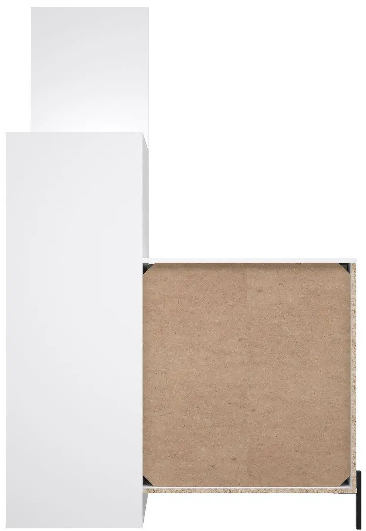 Прихожая Fortuna Elzzan 115.1x185.5x41.5 (White/White Gloss) - 2