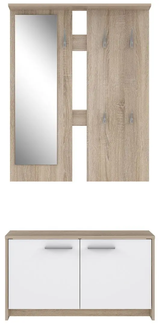 Прихожая Fortuna Foxi 82.9x180x34.5 (Sonoma Oak/White) - 4