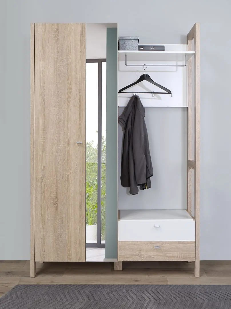 Прихожая Fortuna Hoyvik 131.1x200.1x41.2 (Sonoma Oak/White)