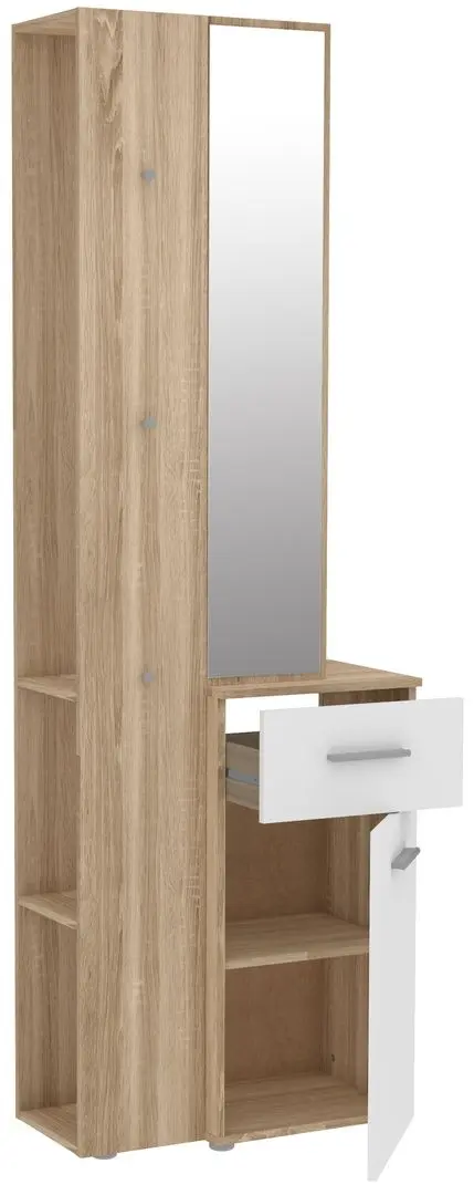 Прихожая Fortuna Lothal 64.2x196x33.8 (Sonoma Oak/White) - 5