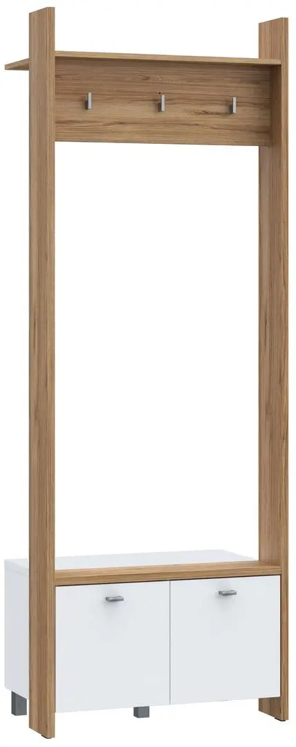 Antreu Fortuna Ranya 74.1x203x42 (Catania Oak/White) - 4