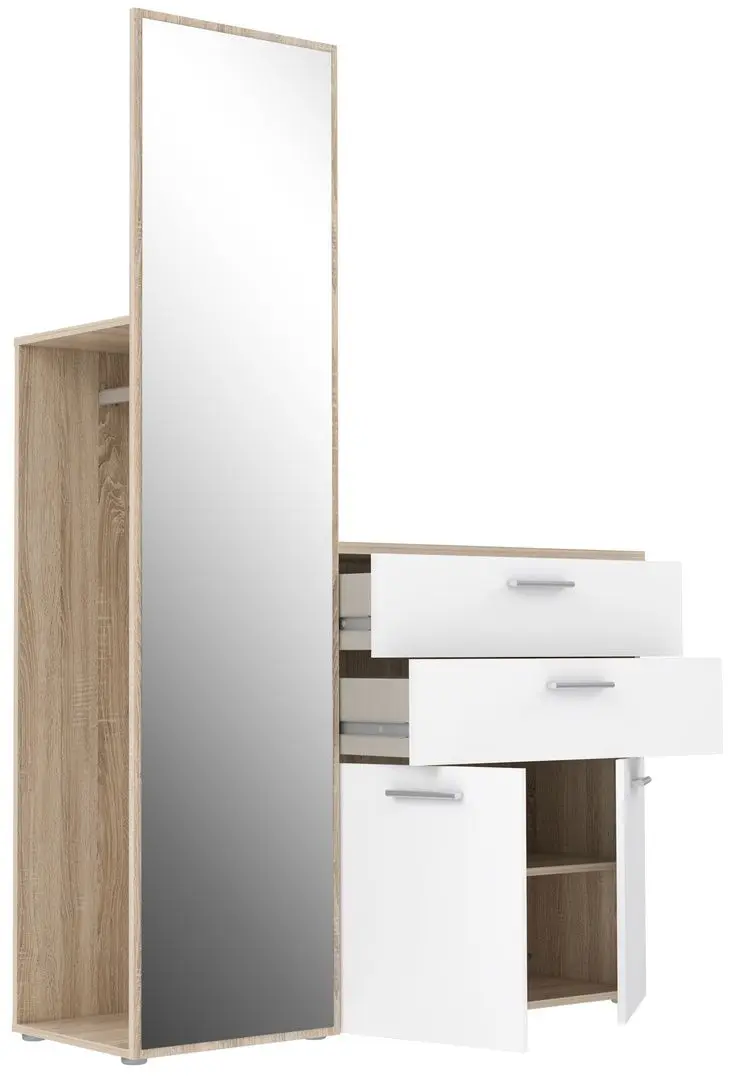 Прихожая Fortuna Yaskier 125x184.7x41.3 (Sonoma Oak/White) - 7