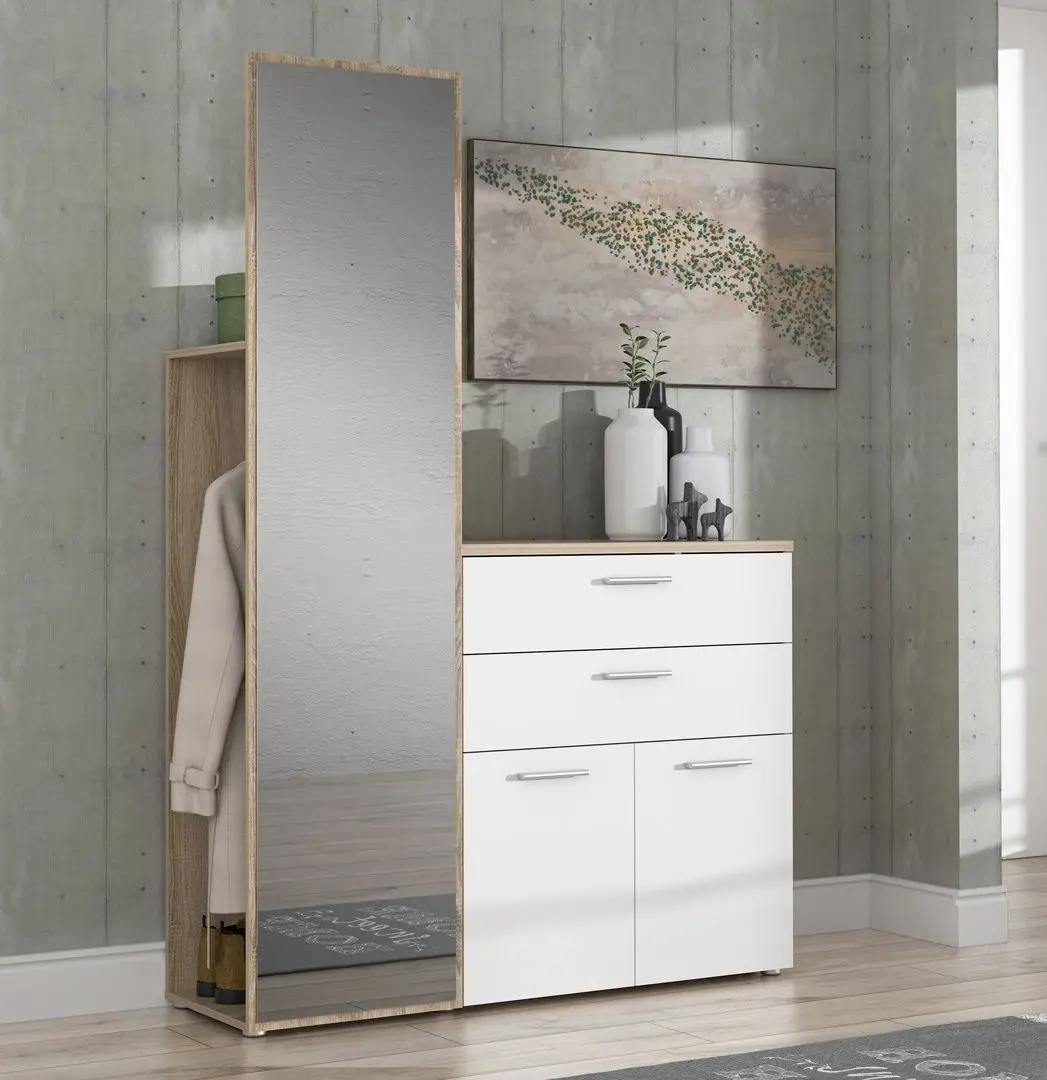 Прихожая Fortuna Yaskier 125x184.7x41.3 (Sonoma Oak/White)