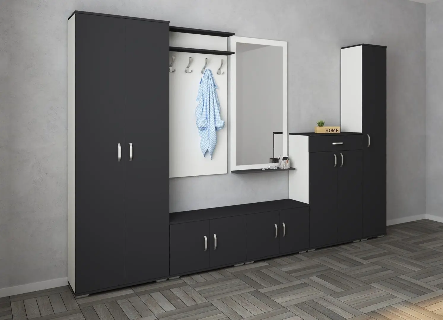 Прихожая Haaus Como V1 (White/Anthracite)