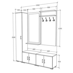 Прихожая Haaus Como V7 (Anthracite/White) Thumb