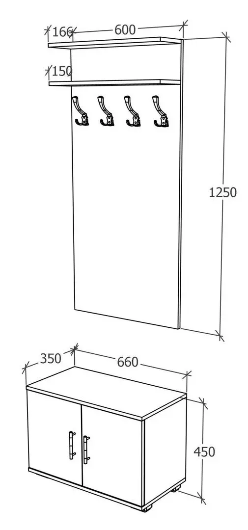 Прихожая Haaus Como (White/Anthracite) - 4