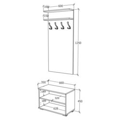 Прихожая Haaus Como (White/Anthracite) Thumb