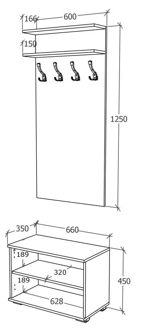 Прихожая Haaus Como (White/Anthracite) - 5