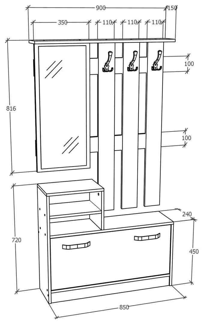 Antreu Haaus Lyon 180x85 cm (White Oak)