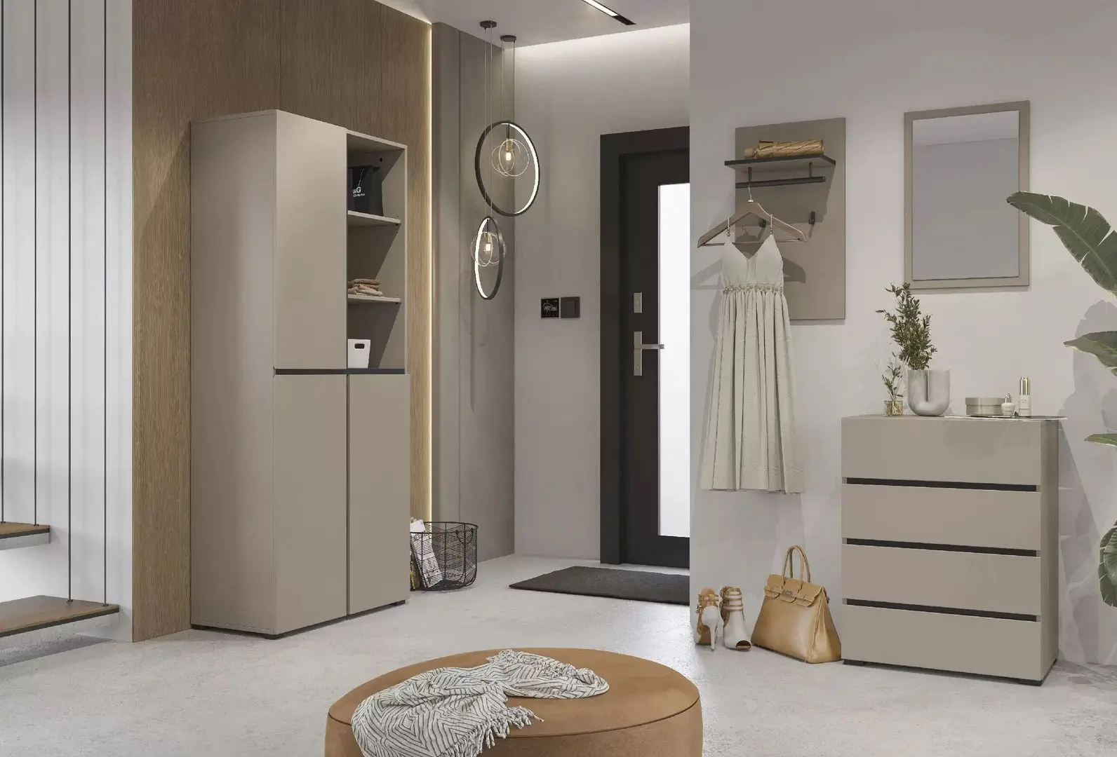 Прихожая Helvetia Cross 3D 79 cm (Congo/Black)