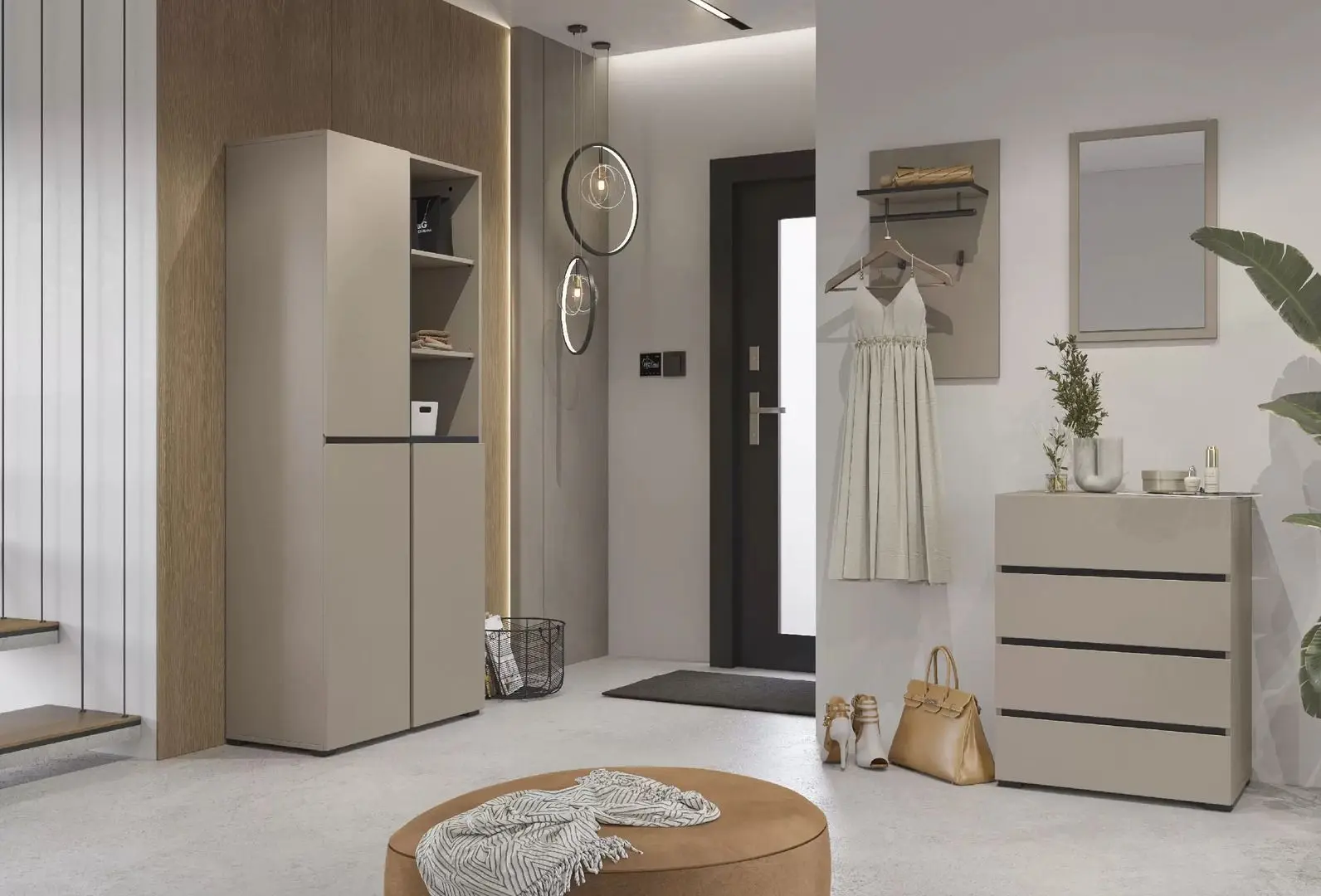 Прихожая Helvetia Cross 3D 79 cm (Congo/Black)