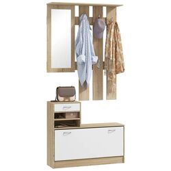 Antreu Homcom 831-146V81ND 90x102 cm (Natural Oak/White) Thumb