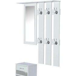 Прихожая Homcom 831-146WT 90x22x220 cm (White) Thumb