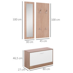 Прихожая Homcom 837-006 (Natural/White) Thumb