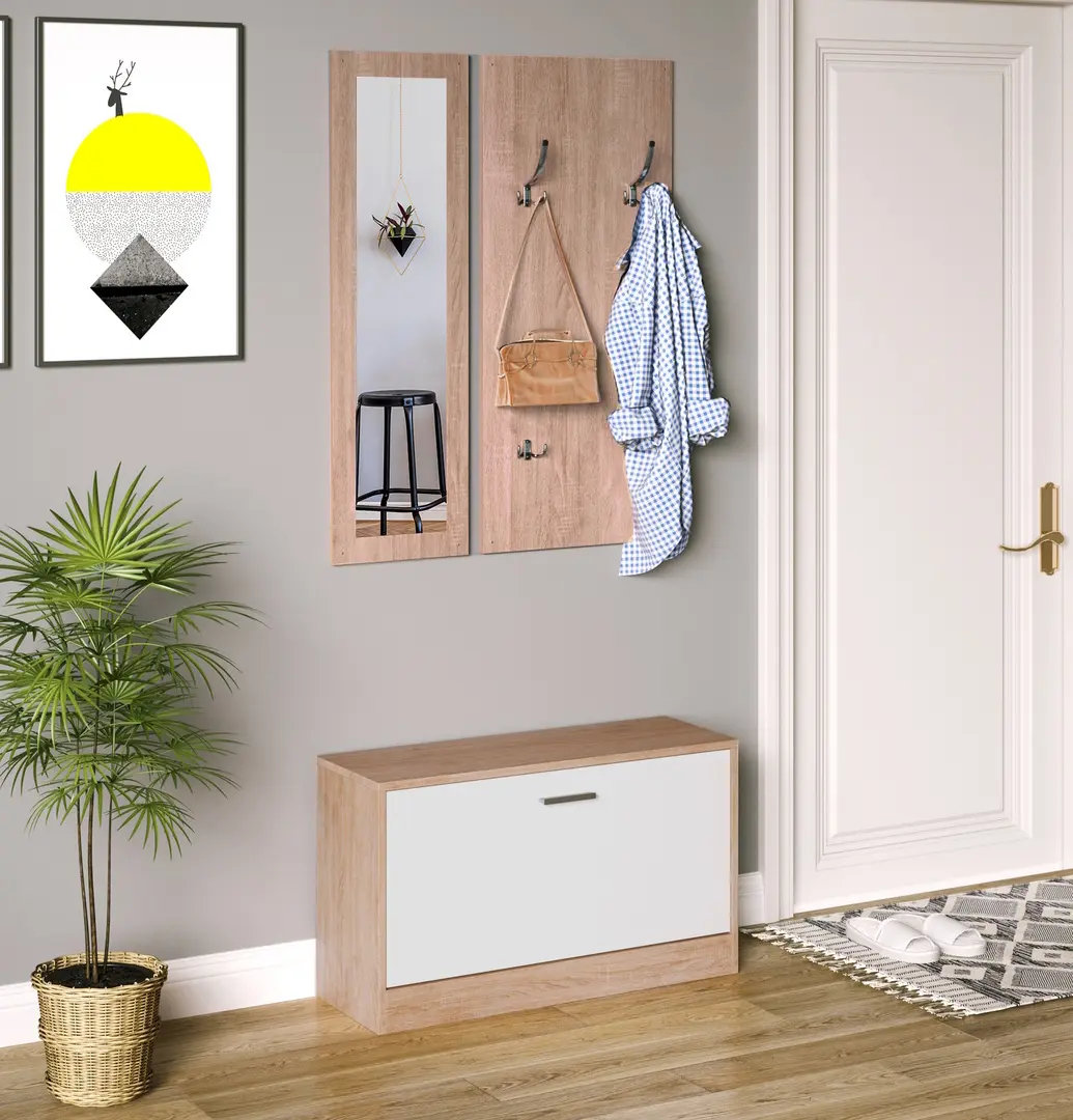 Прихожая Homcom 837-006 (Natural/White)